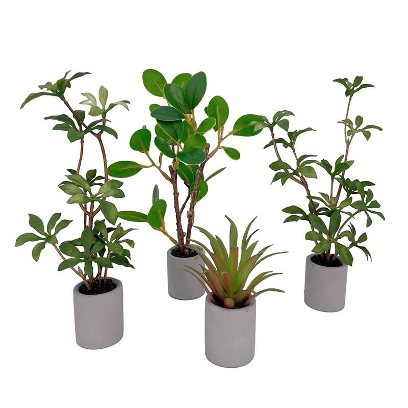 Bonsai Garden Pot - 1:6 인형의 집 미니어처 화분, 녹색