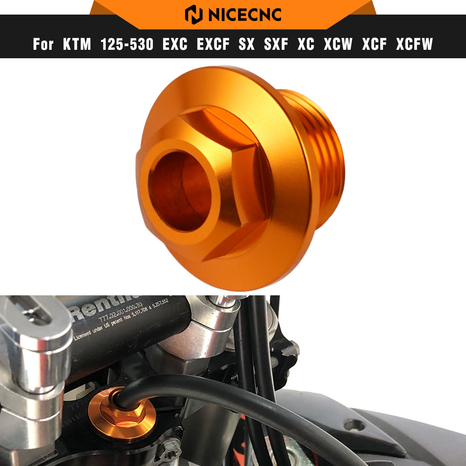Husqvarna Chainsaw 450 - KTM EXC 300 스티어링 스템 너트