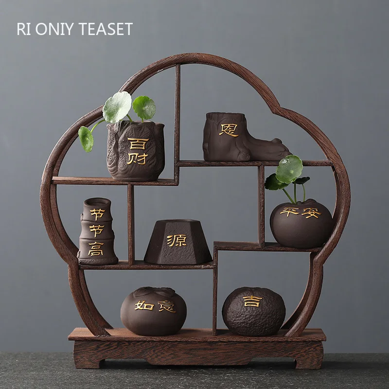 크리 에이 티브 보라색 점토 차 애완 동물 손가락 집  - Bonsai Garden Pot 리뷰 및 가격