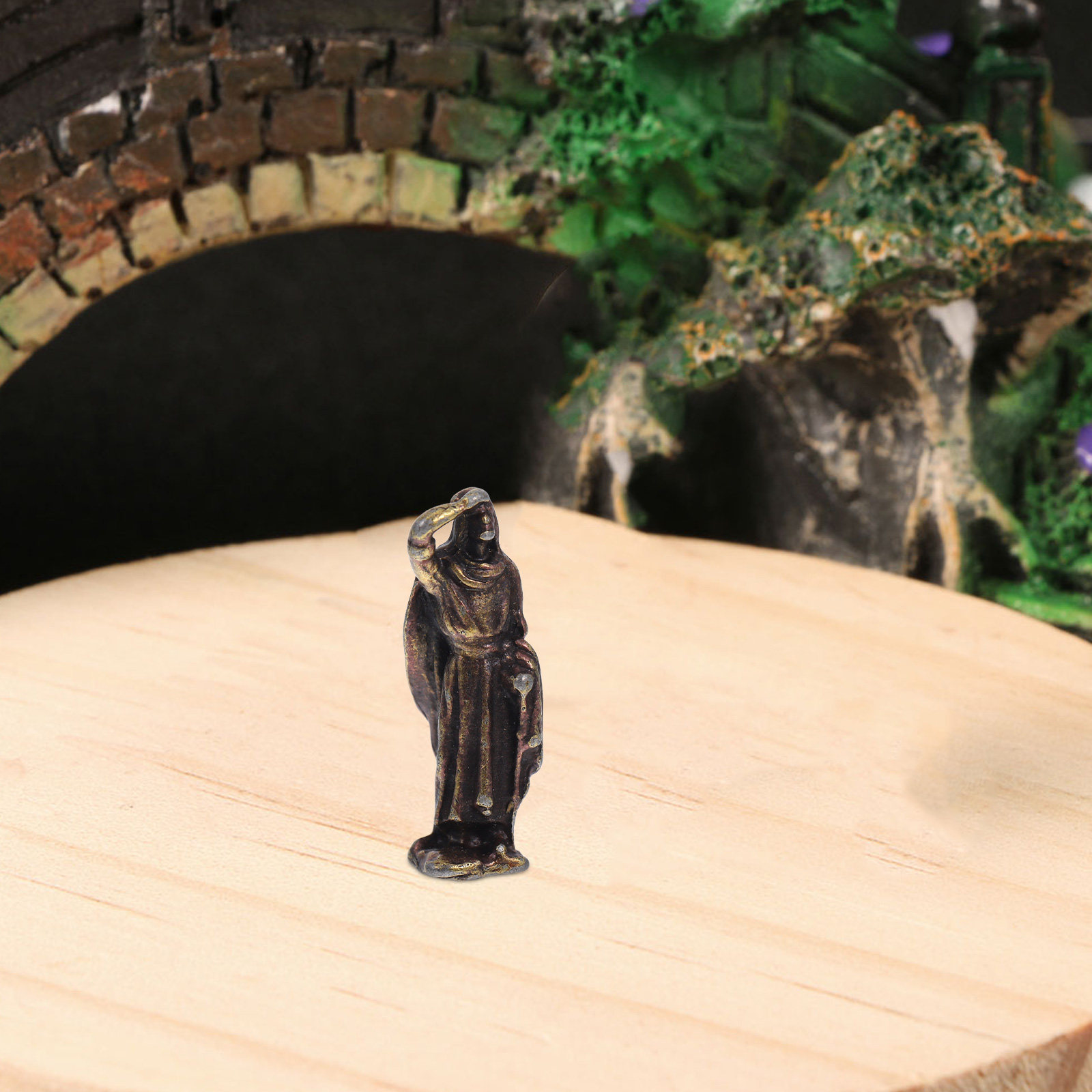 미니어처 고대 중국 인물 조형물, 사실적인 금속 조각, - Bonsai Garden Decor 리뷰 및 가격
