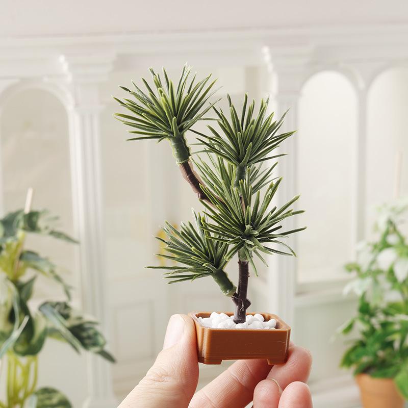 1Pcs 1/12 인형 집 시뮬레이션 소나무 녹색 식물 - Bonsai Garden Decor 리뷰 및 가격